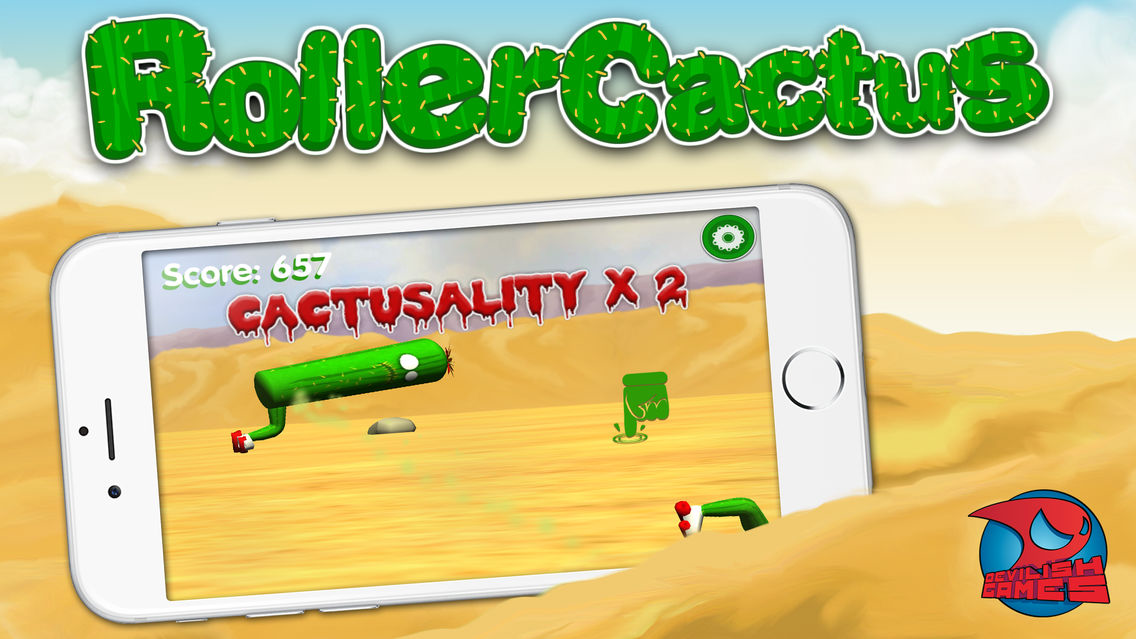 Roller Cactus 3D poster