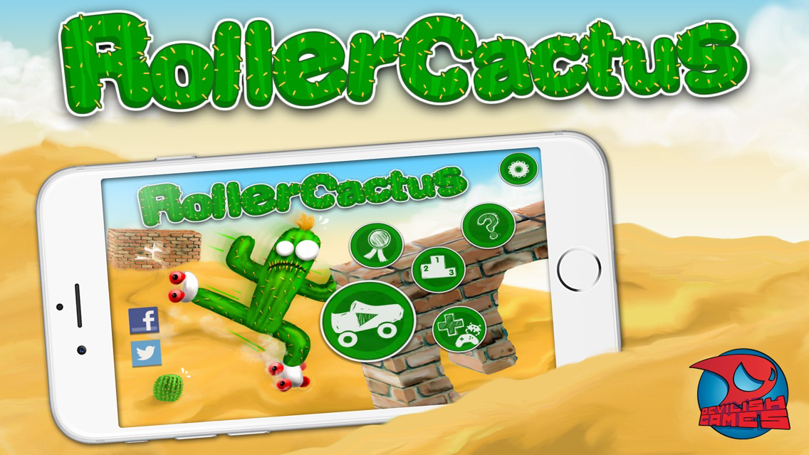 Roller Cactus 3D poster