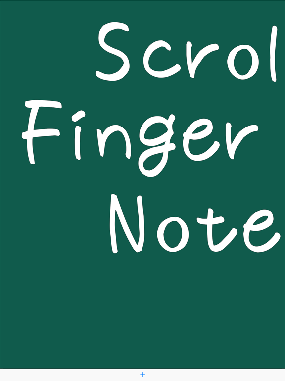 Scrol-Notes : finger writing poster