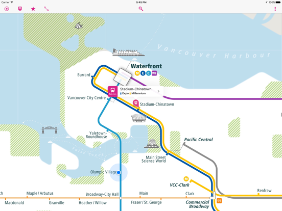 Vancouver Rail Map Lite poster