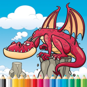 Libro para colorear del arte del dragón - niño