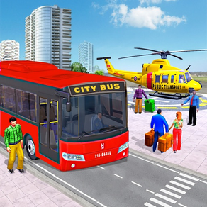 Stadtbus fahrende Busspiele