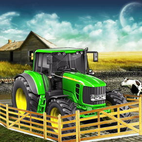 Rural Farm Tractor Driver 3d