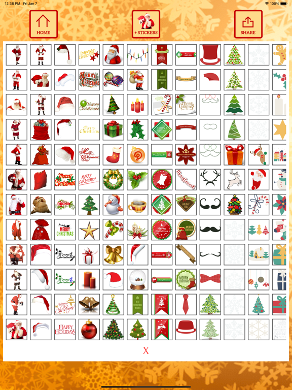Christmas stickers and cards poster