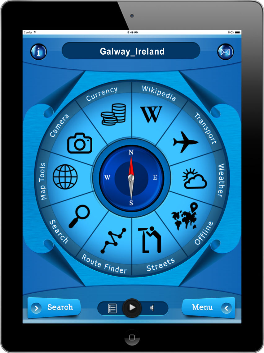 Galway Ireland - Offline Maps navigation poster