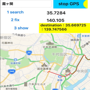 GPS Map with red line chase