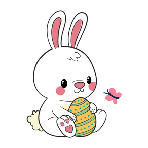 Cute Bunnies & Easter Stickers