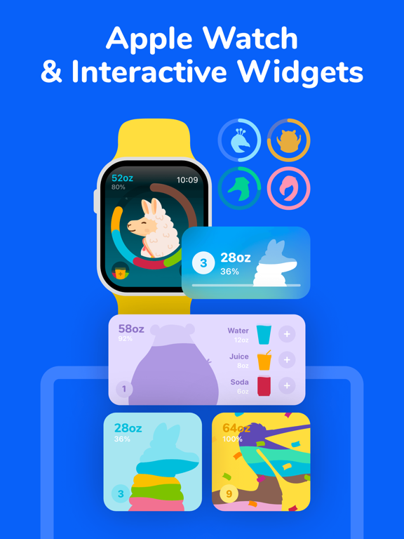 Water tracker Waterllama for iOS (iPhone/iPad) - Free Download at AppPure