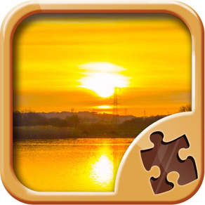 Sonnenuntergang Puzzle Spiele - Natur Fotopuzzle