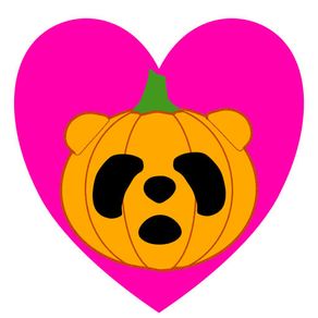 Panda in Halloween - cute sticker