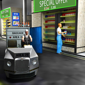 슈퍼마켓 식료품 점 배달 트럭을 통한 운전