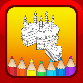 Birthday Cake Cartoon Kids Coloring Books for Baby