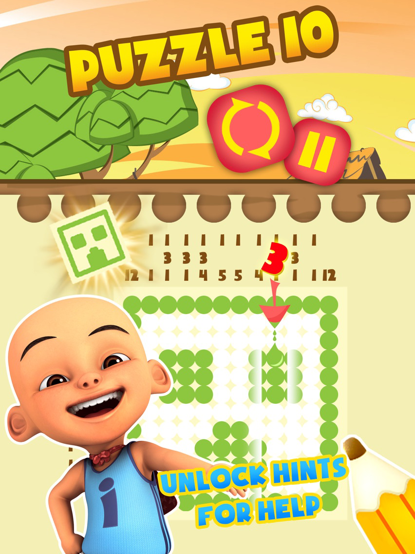 Upin&Ipin Nonogram poster