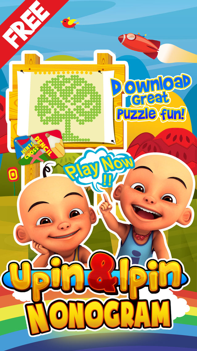 Upin&Ipin Nonogram poster