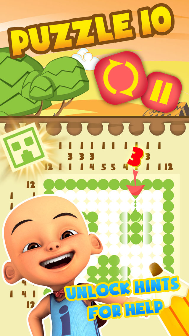 Upin&Ipin Nonogram poster