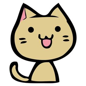 Cat illustration sticker