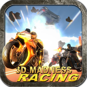 3D Madness Bike Racing: Highway free action with gun, kick, punch