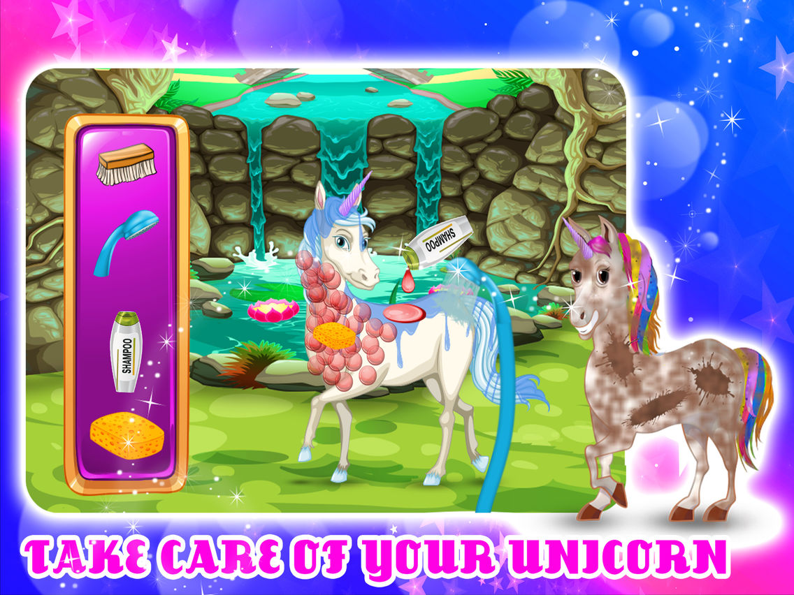 Unicorn Makeover & Wash Salon – Pet Horse Care poster