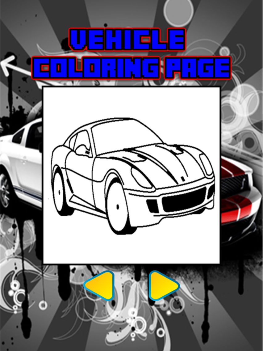 Vehicles & Car Coloring Book for Kids and toddlers poster