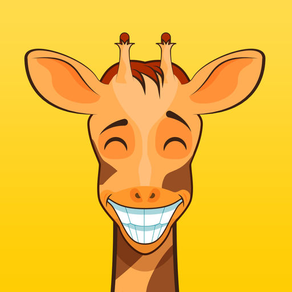 Cute Giraffe Emoji Animal Stickers for iMessage