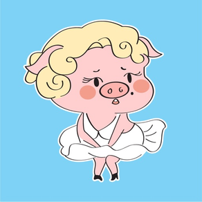 Pig Lady Animated Stickers