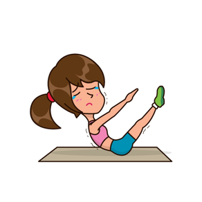 Workout Girl Stickers Pack Text Message