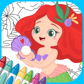 Magic mermaid coloring book
