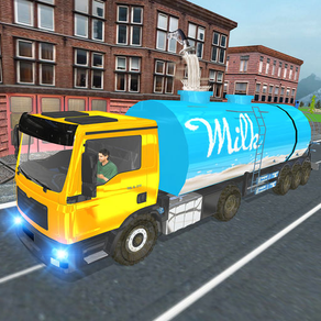 City Milk Supply Truck 3D