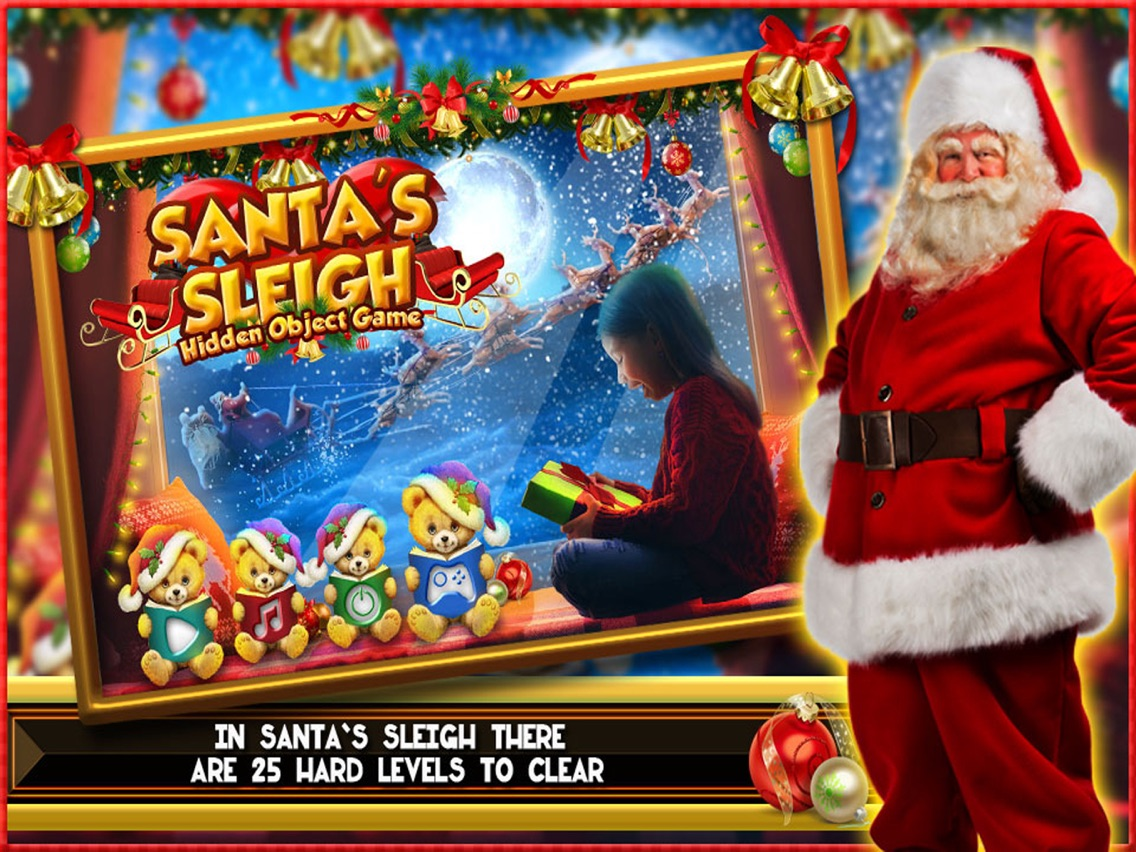 Hidden Object Games Santa's Sleigh poster