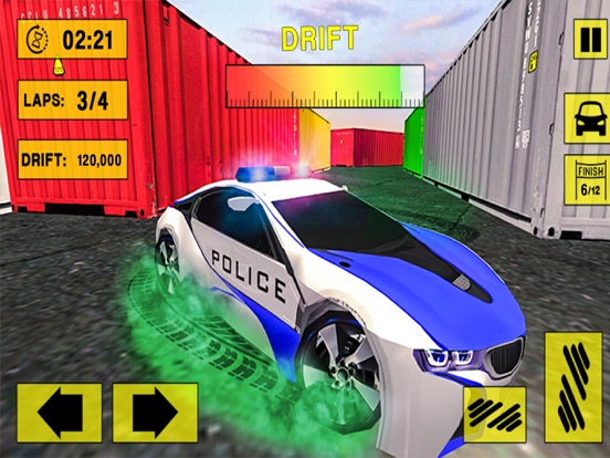 市 警察 汽车 漂流 3D 海報