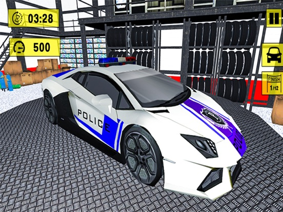 Stadt Polizei Auto treiben 3D Plakat