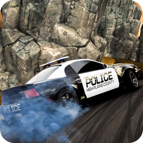 市 警察 汽车 漂流 3D