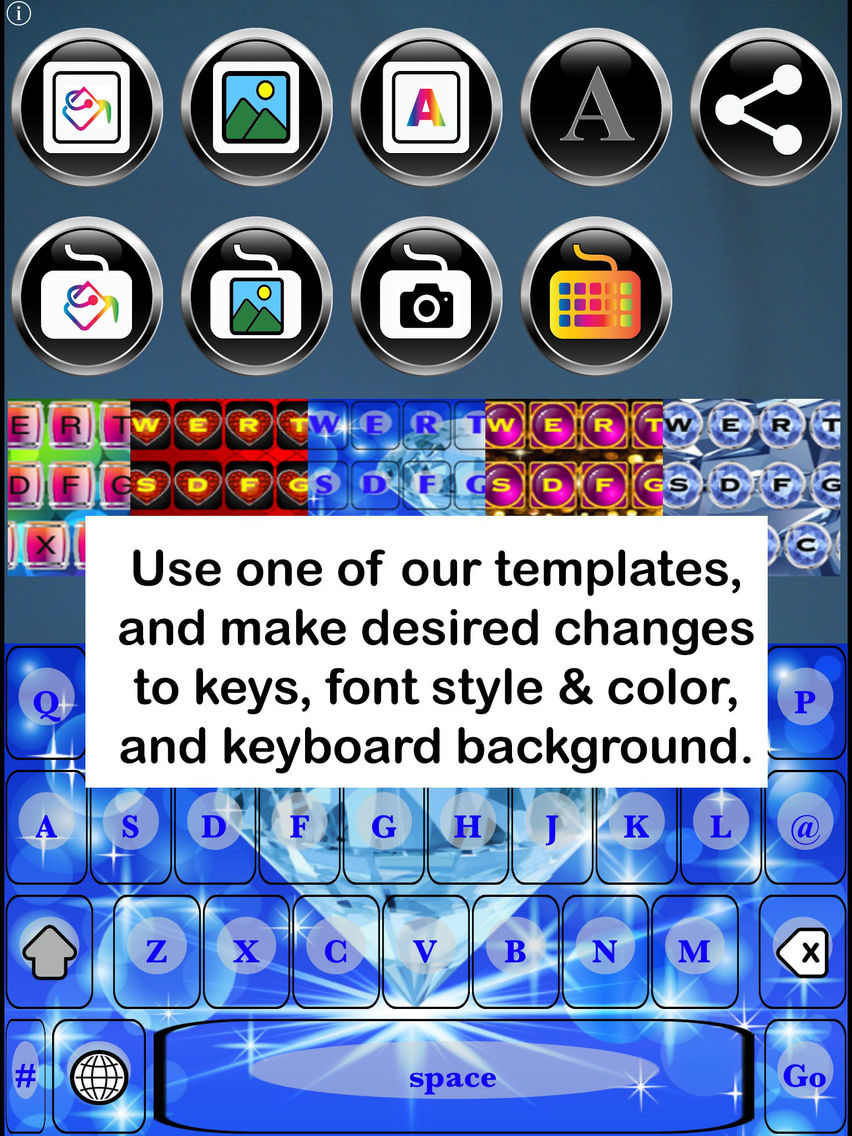 Bling Keys Free Custom Keyboard poster