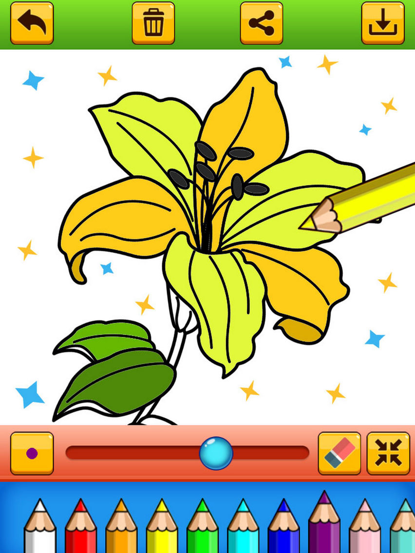 Flower Coloring poster