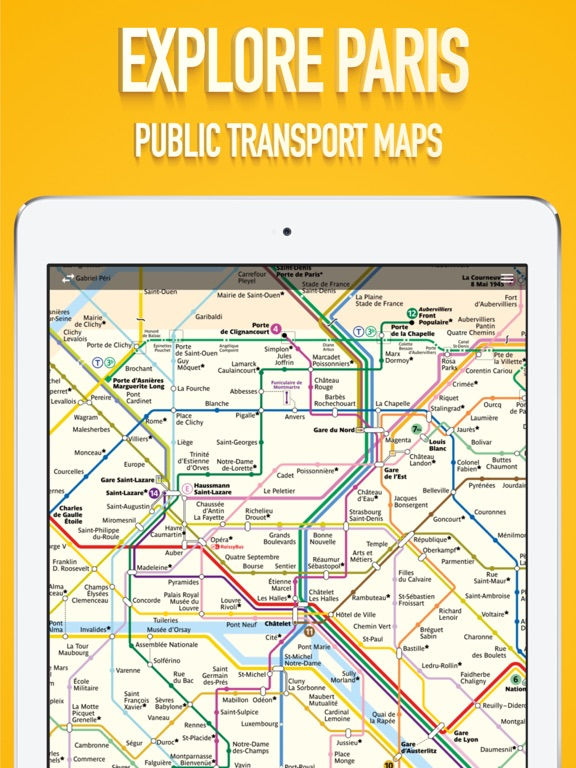 Paris Metro Map. poster