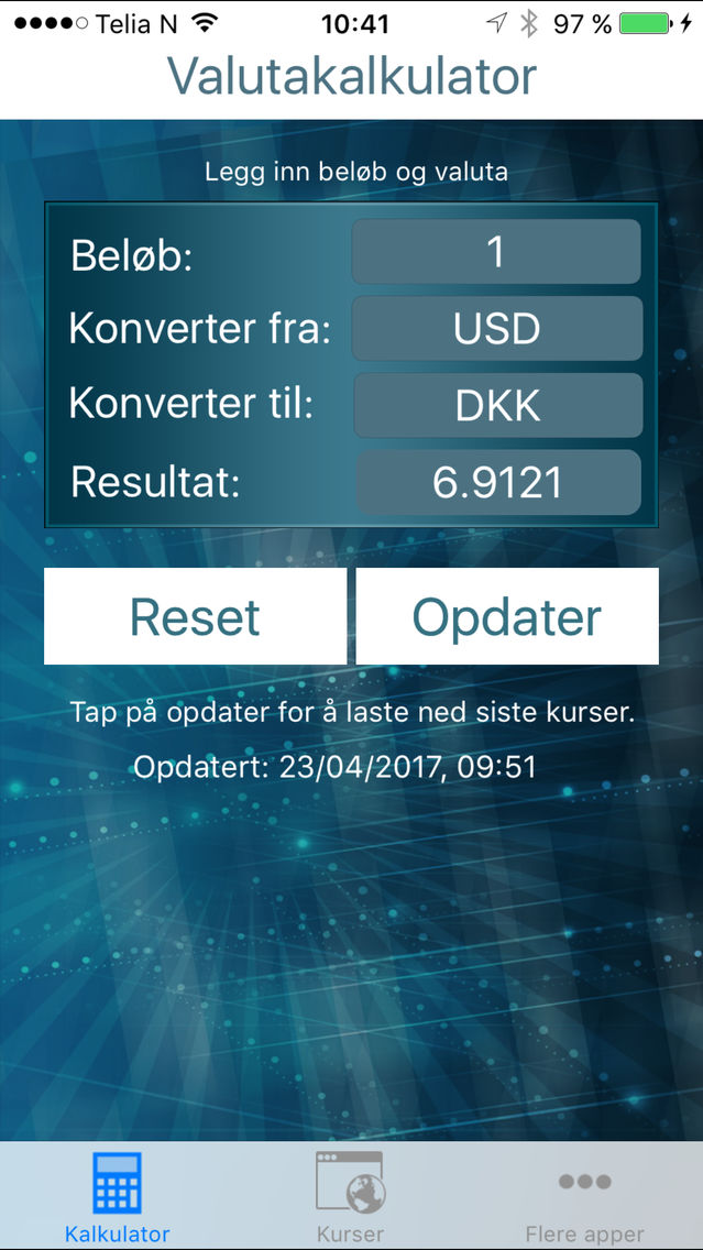 Valutaomregner Dansk - Valutakurser for iOS (iPhone/iPad) Latest Version at  $0.99 on AppPure