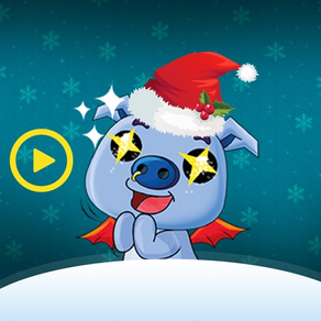 Merry Xmas Pigs Love Animated