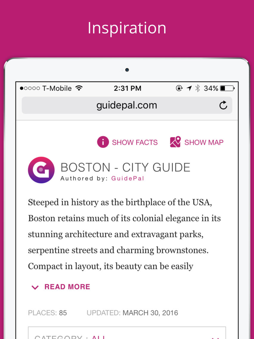 Boston City Travel Guide - GuidePal poster