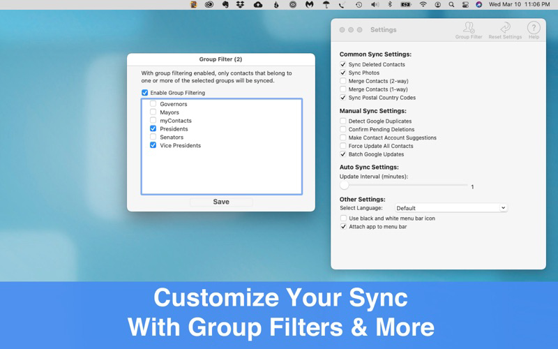 Contacts Sync + 포스터