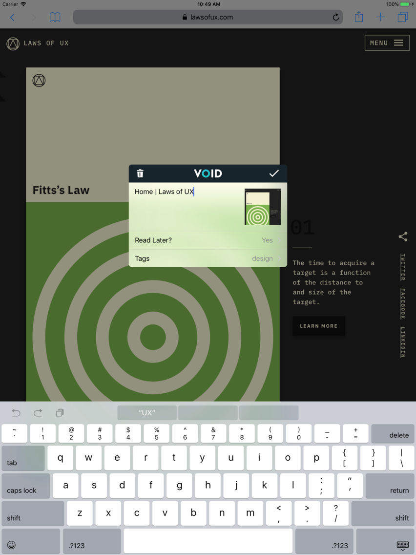 Void App poster