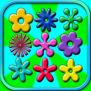 Fun Learning Flower Shapes Sorting game for kids