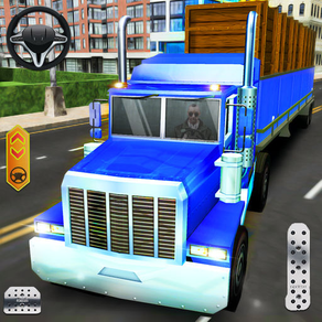 Highway Delivery Truck Driving