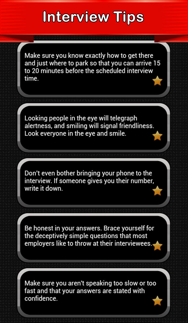 Job Interview Tips Plakat
