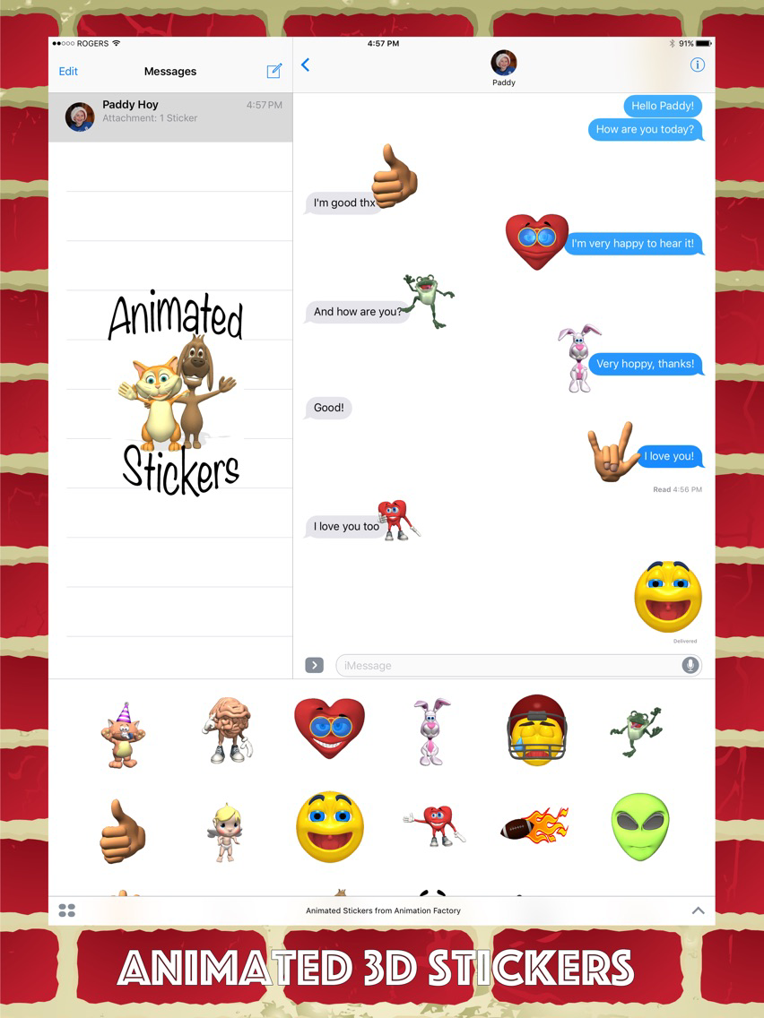 Animation Factory Stickers for iOS (iPhone/iPad) - Free Download at AppPure
