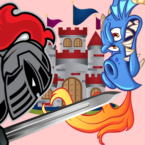 Knight fight Dragon Coloring book  Games For Kids