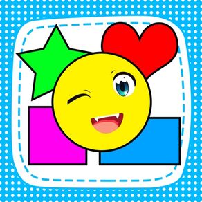 Shapes and colors smile to smart children playing