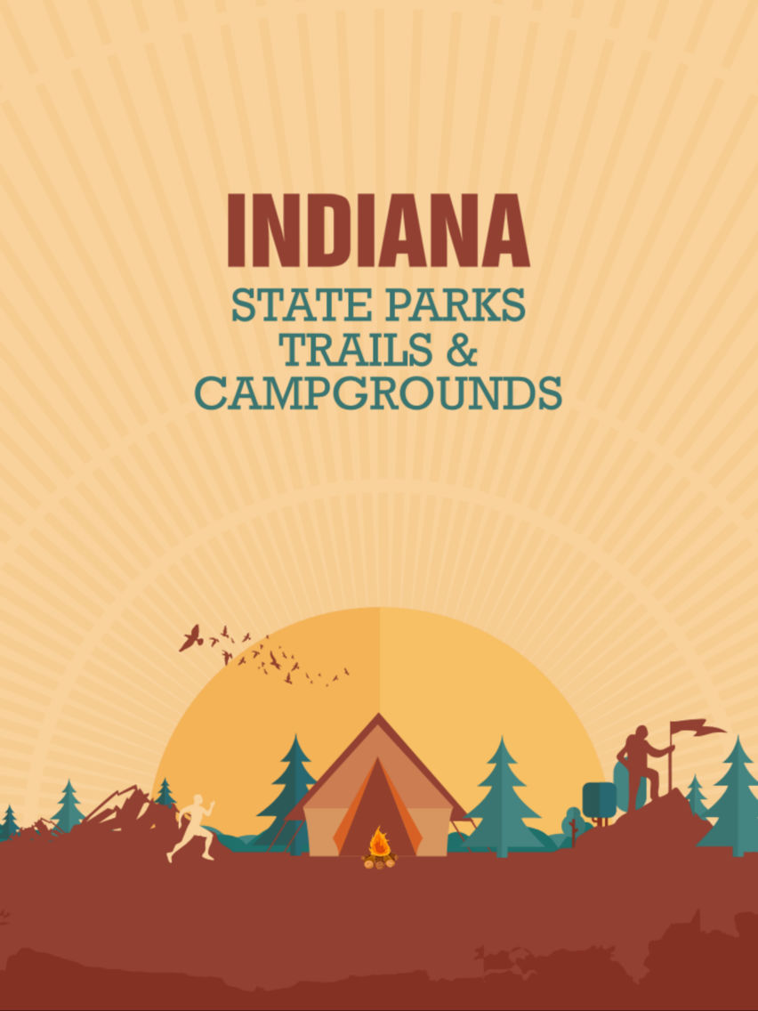 Indiana State Parks, Trails & Campgrounds poster