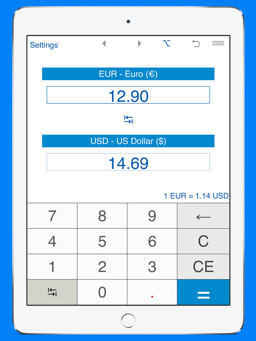 USD and EUR converter poster