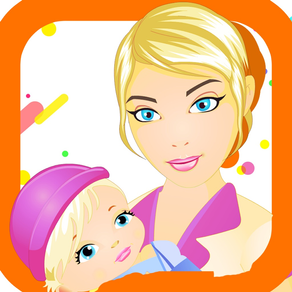 A sleeping baby bath:My New Baby Care Games