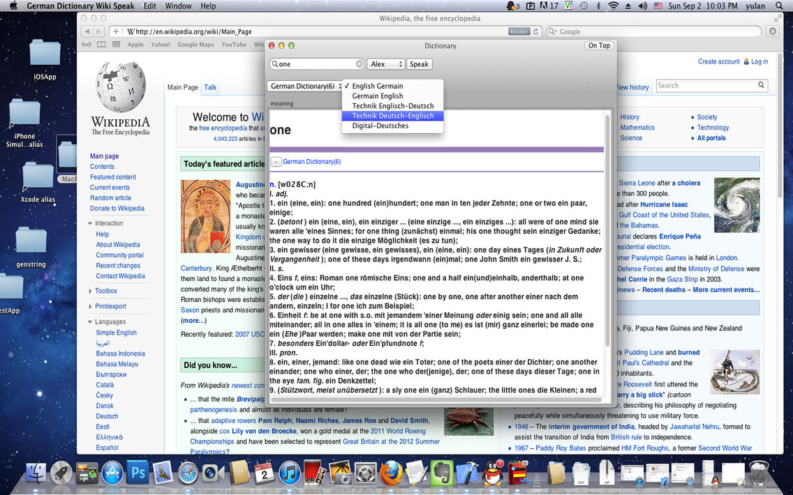 German Dictionary Wiki Speak für iOS (iPhone), Neueste Version zum 4.99 von AppPure